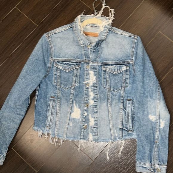 GRLFRND Cara Cropped Denim Jacket, Medium - Picture 4 of 10